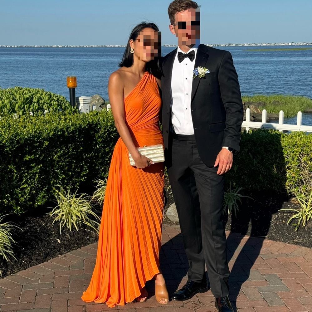 A.L.C. Vibrant Orange One Shoulder Dress - Picture 4 of 5